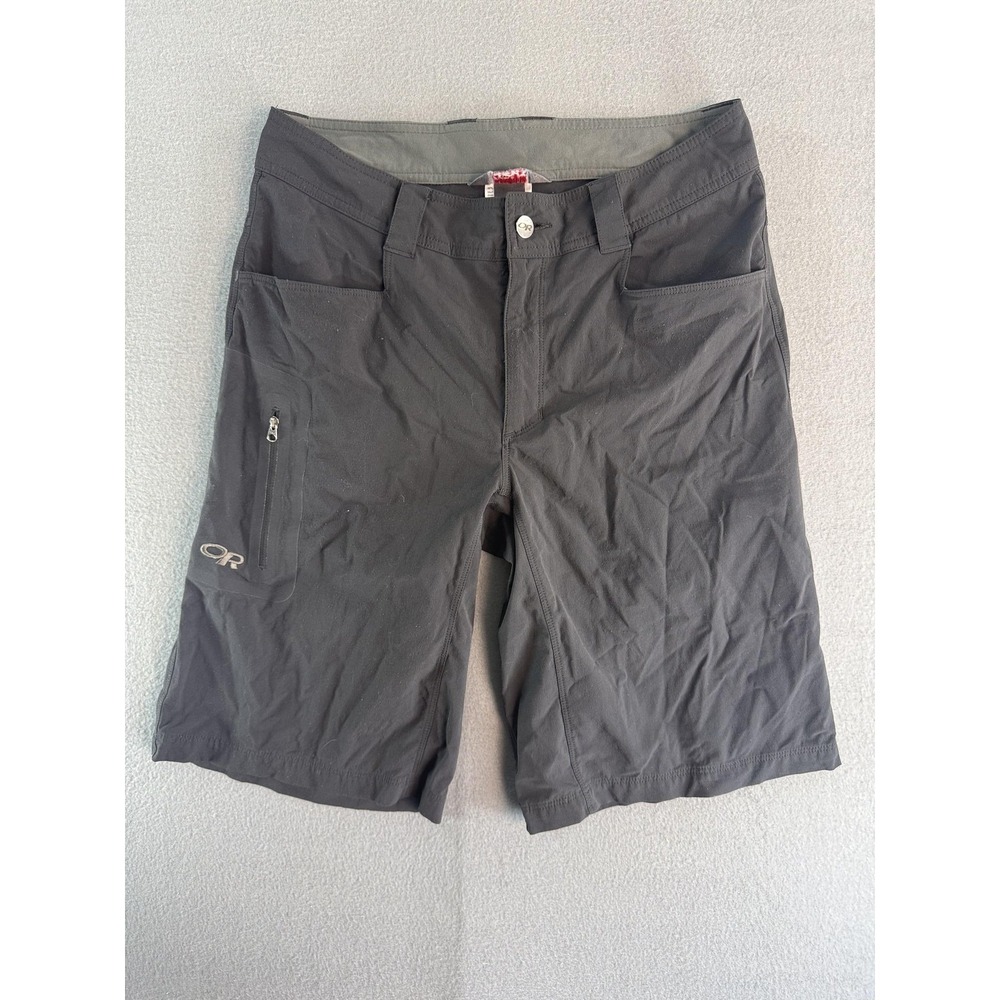 Outdoor Research Ferrosi Shorts Mens 30 Gray Hiking 12 Inseam Stretch Quick Dry